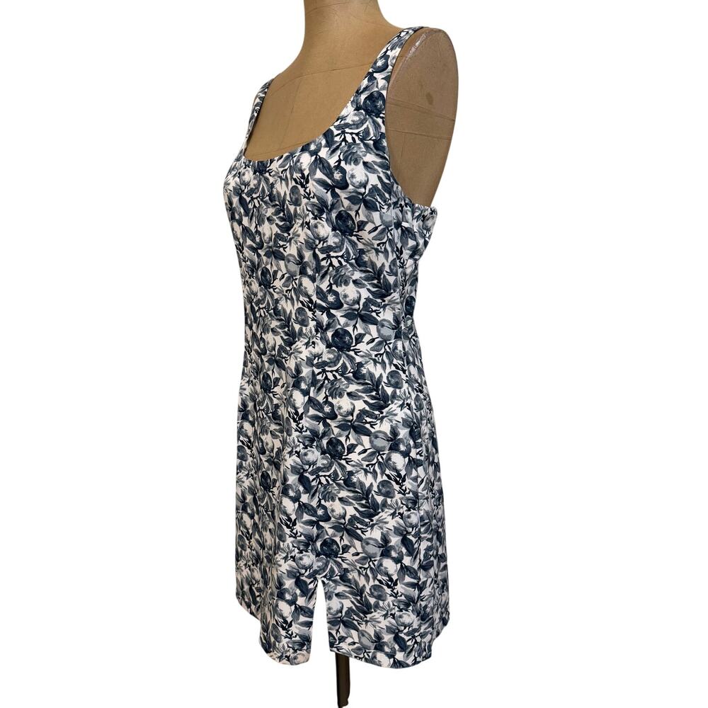 Abercrombie & Fitch Mini Dress 90s Blue and White Floral Pattern size Small - Picture 4 of 7